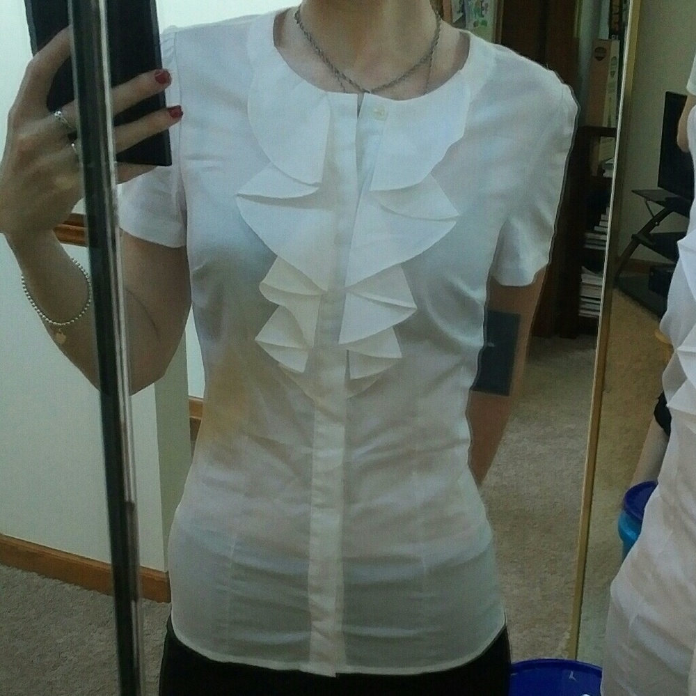 Nwt! Kristin davis short sleeve blouse XS